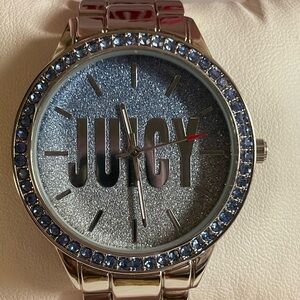 Juicy Couture Glittering Silver and Blue Watch